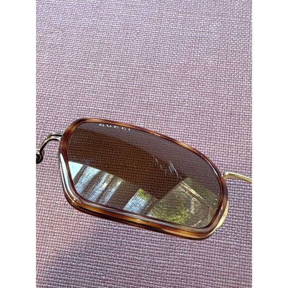 Gucci Square Sunglasses in Havana Gold Brown GG1848S-002 Sunnies - Picture 10 of 12